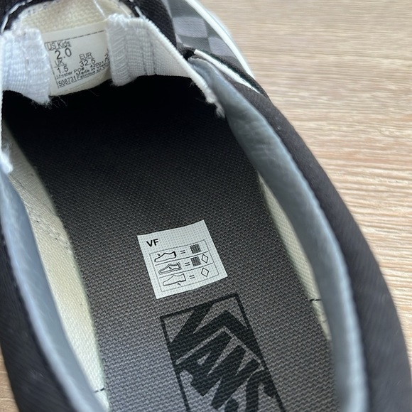 Vans kids classic checkerboard slip on black pewter 1 2 3 youth - Picture 3 of 6